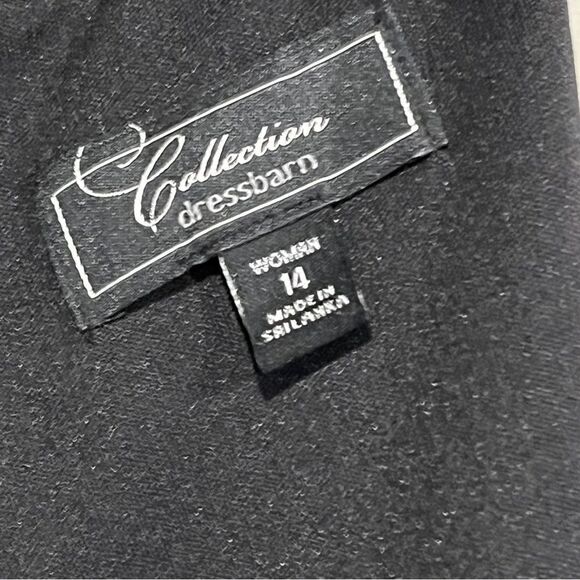 DressBarn short sleeves formal black dress with lace details size 14 - Picture 9 of 14